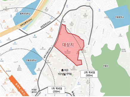 홍제동 267-1 일대(서울시 제공).