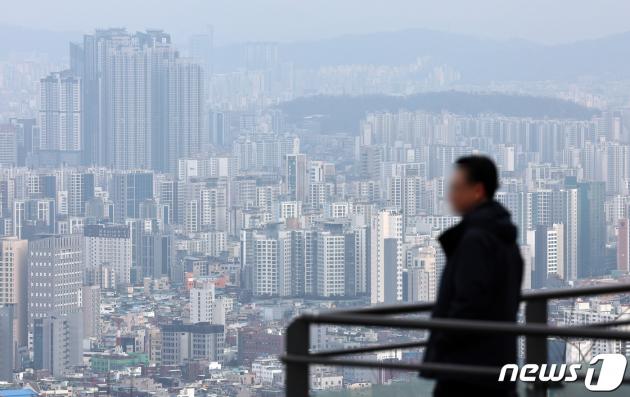 서울 남산에서 본 시내 아파트들. 2024.1.2/뉴스1 ⓒ News1 구윤성 기자