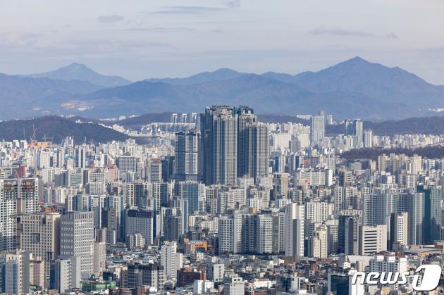 서울 남산에서 바라본 아파트 단지 모습. 2024.1.19/뉴스1 ⓒ News1 이재명 기자