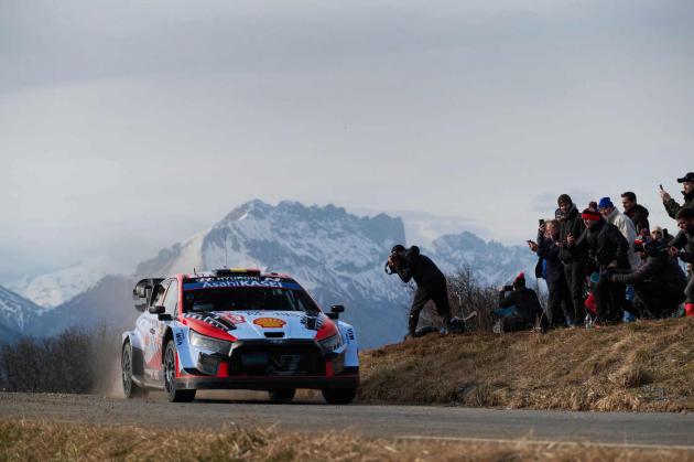 2024 WRC 몬테카를로 랠리에서 질주하는 현대팀 i20 N Rally1 차량(현대차 제공)
